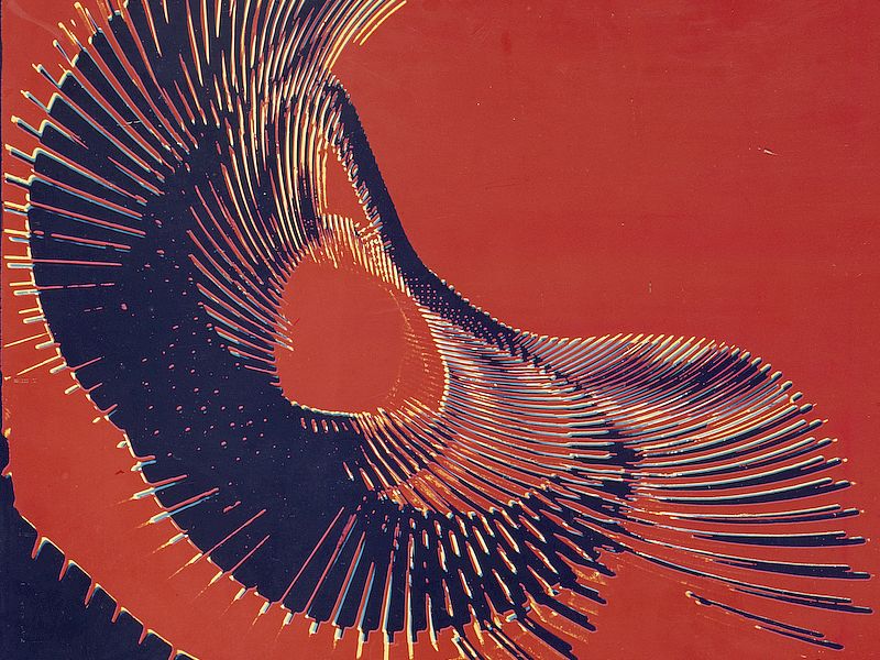 Reiner Michelfelder, ars dynografia D3, 1969, Cibachrome Print, 83 x 106 cm, Sammlung Museum im Kleihues-Bau. Reiner Michelfelder, ars dynografia D3, 1969, Cibachrome Print, 83 x 106 cm, Sammlung Museum im Kleihues-Bau.